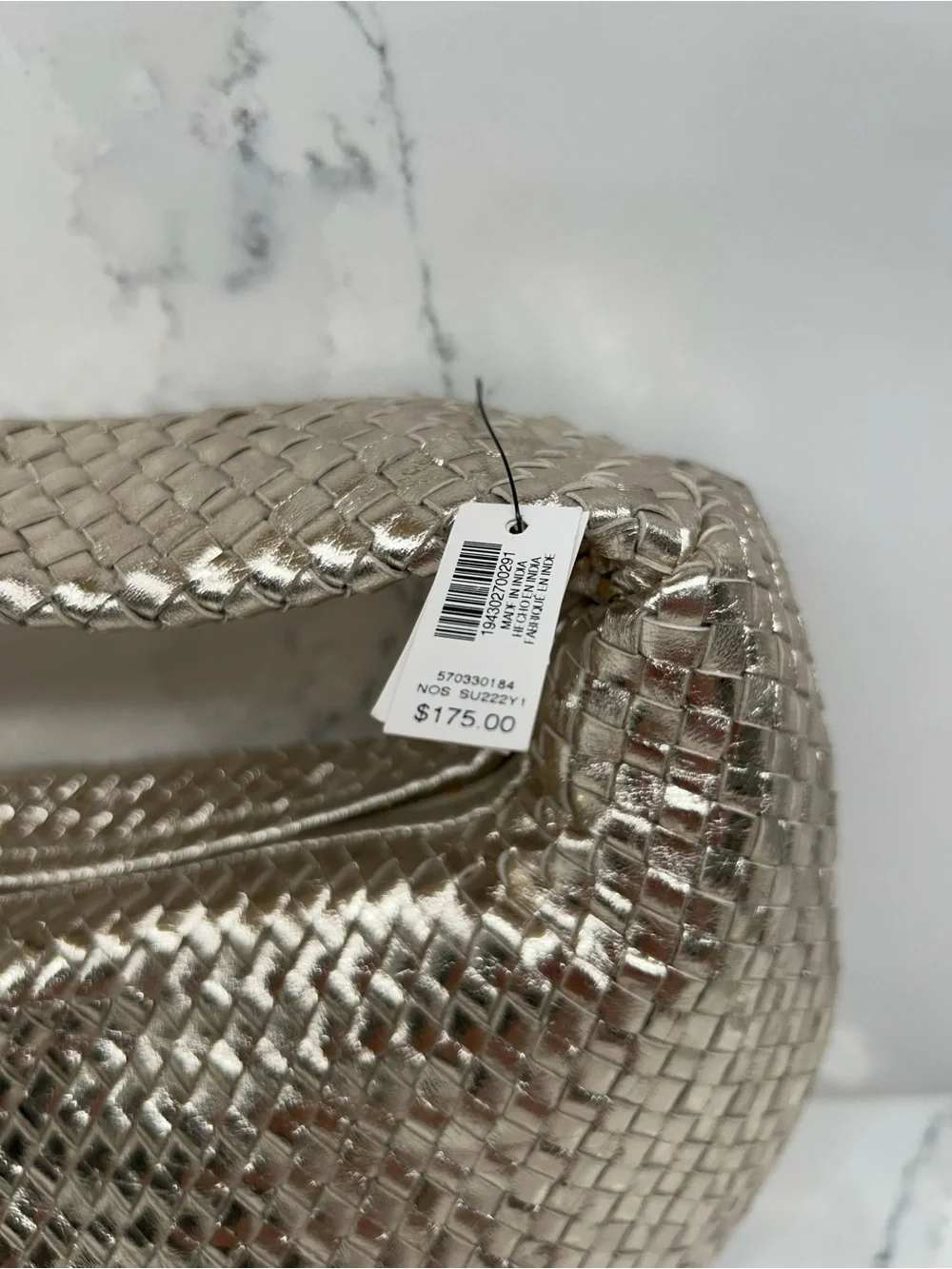 White House Black Market  Silver Woven Hobo Bag  Designer-Inspired
